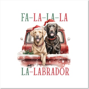 Christmas Labradors Pun Posters and Art